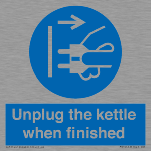 Unplug the kettle when finished